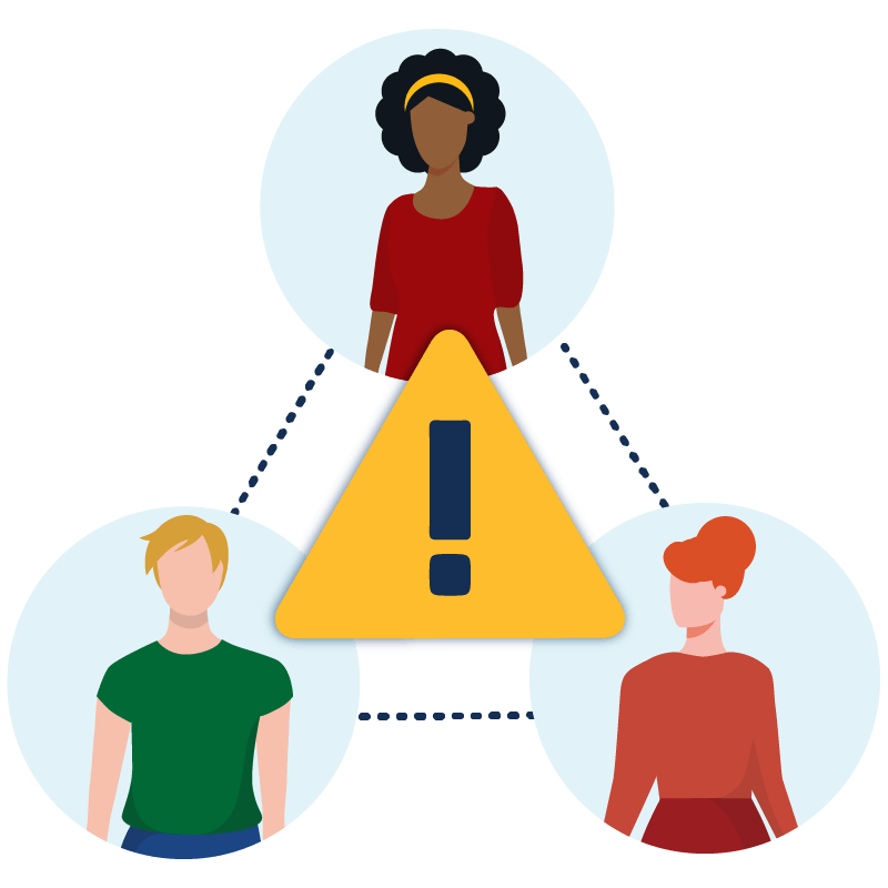 Three people
